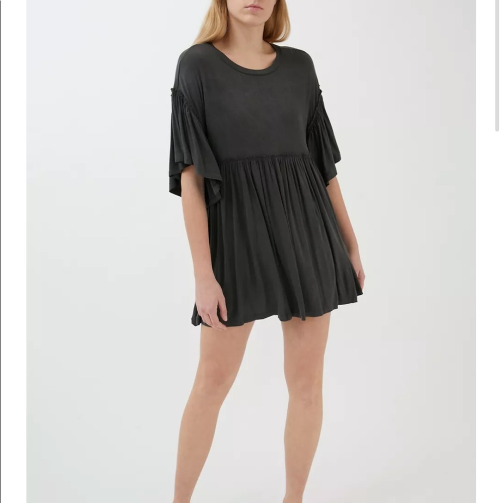Urban Outfitters Baza Ruffle Mini Frock Dress, small.